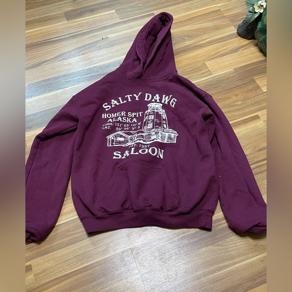 Maroon Salty Dawg Saloon Hoodie